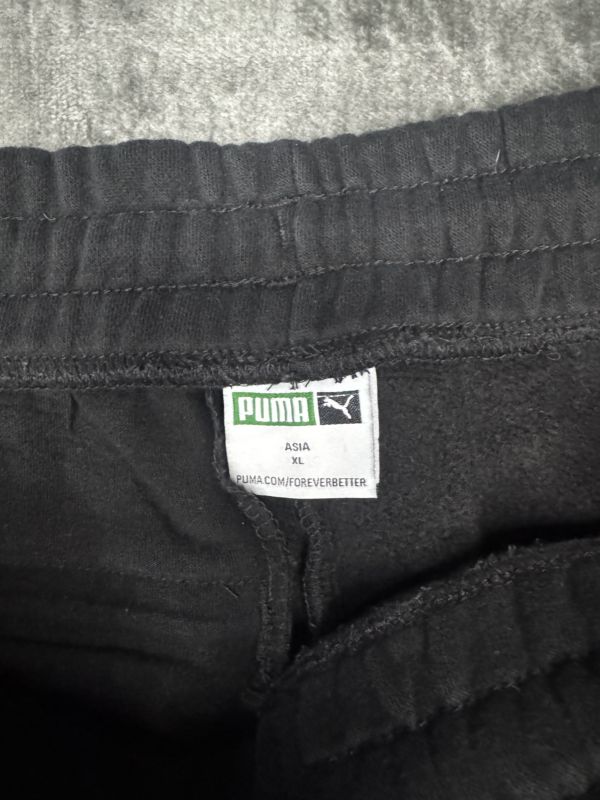 Pantalon Puma Negro Con Lineas Blancas