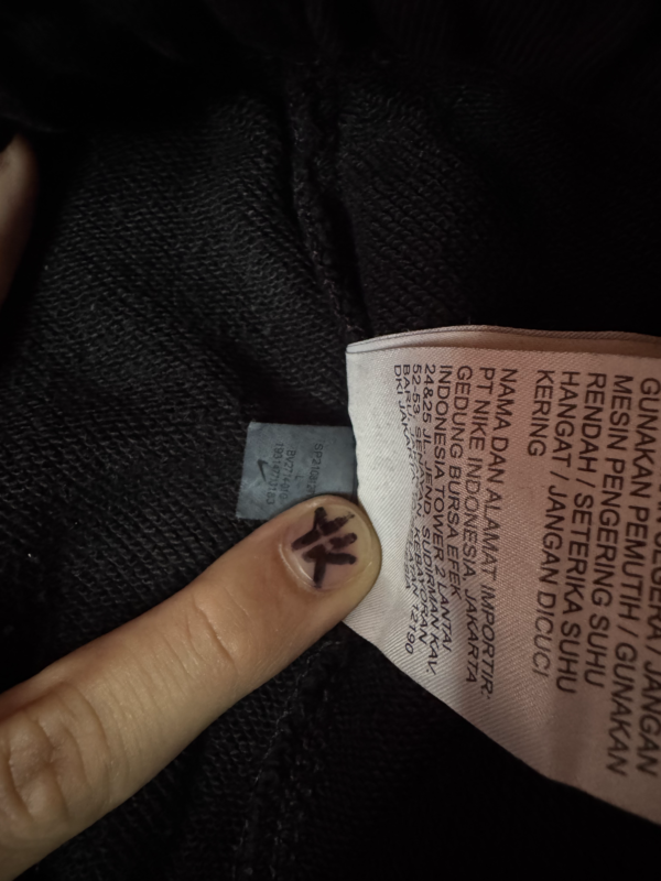 Pantalon Nike Negro Logo Negro